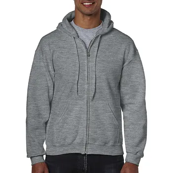 Pánská móda Gildan Heavy Blend™ Adult Full Zip Hooded Sweatshirt mikina, šedá (Graphite Heather)