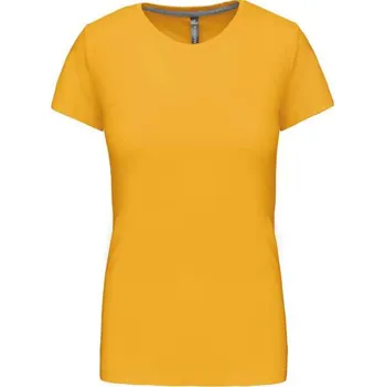 Kariban Ladies' Short Sleeve Crew Neck T-shirt, žlutá (Daisy)
