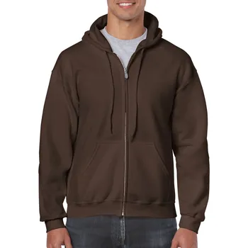 Pánská mikina Gildan Heavy Blend™ Adult Full Zip Hooded Sweatshirt mikina, hnědá (Dark Chocolate)