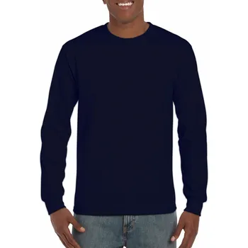 Pánské oblečení Gildan Ultra Cotton™ Adult Long Sleeve T-shirt, modrá (Navy)