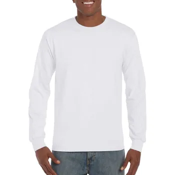 Pánská móda Gildan Hammer Adult Long Sleeve T-shirt, bílá (White)