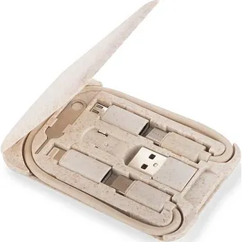 Stojan na telefon s nabíjecími kabely OLIN, béžová