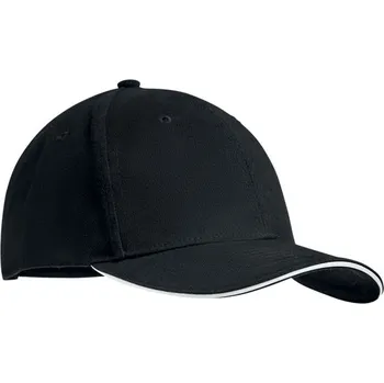 Kšiltovka Šestipanelová kšiltovka - TEKAPO, bílá/černá