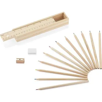 Penál Penál s pastelkami 12 ks. KRASI, béžová