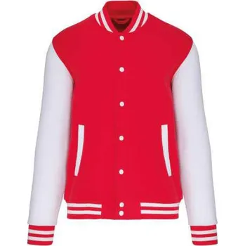 Pánská mikina Kariban Unisex Teddy Fleece Jacket, červená (Cherry Red)
