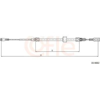 Lanko parkovací brzdy Tažné lanko, parkovací brzda COFLE 92.10.9882
