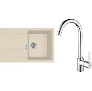 Tectonitový dřez FRANKE Set T104BE S2D 611-78 béžová + FP 9000.031