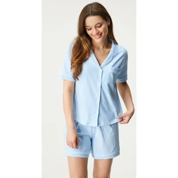 Dámské pyžamo Bavlněné pyžamo Blue Dream krátké