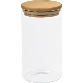 Dóza na potraviny Skleněná nádoba ECO STORAGE M, kapacita: cca. 700 ml, hnědá
