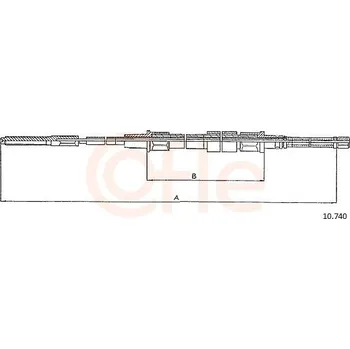 Brzdový systém Tažné lanko, parkovací brzda COFLE 92.10.740