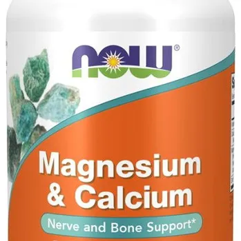 Přírodní produkt NOW Foods Magnesium & Calcium se Zinkem a Vitamínem D3, 100 tablet