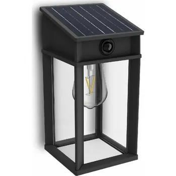 Venkovní osvětlení Philips Geri UltraEfficient solární LED svítidlo se senzorem antracit, 3,2 W, 500 lm, 4000 K, černá