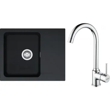 Tectonitový dřez FRANKE Set T94Č OID 611-62 černá + FP 9000.031