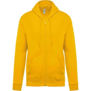 Pánská mikina Kariban Full Zip Hooded Sweatshirt mikina, žlutá (Daisy)