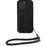 BMW Leather Signature and Strap Zadní Kryt pro iPhone 16 Pro Max
