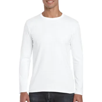 Pánské oblečení Gildan Softstyle® Adult Long Sleeve T-shirt, bílá (White)