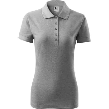 Dámská košile Malfini Pique Polo 200 Dámská polokošile 210 tmavě šedý melír M