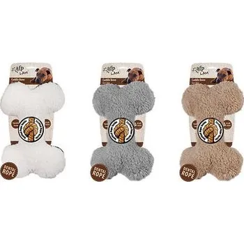 Hračka pro psa Plyšová kost AFP Lamb s provazy a pískátkem