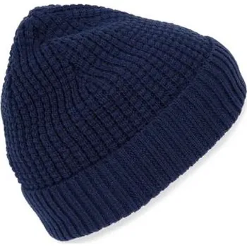 Čepice K-up Knitted Beanie With Recycled Yarn, modrá (Heather Indigo)