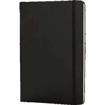 Zápisník Základní poznámkový blok A5 s&nbsp;pevnými deskami, černá, černá