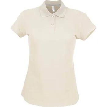 Dámské tričko Kariban Ladies' Short-sleeved Polo Shirt, hnědá (Natural)