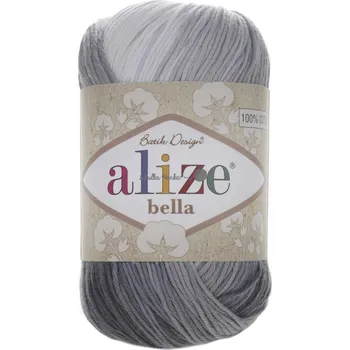 Alize Příze Bella batik 100 - 2905 černo-bílá