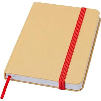 Recyklovaný zápisník A6 s pevnou obálkou bez linek Reed, červená