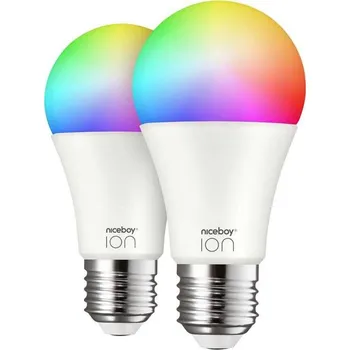 Žárovka Niceboy ION SmartBulb RGB 9W - 2x chytrá žárovka, Wi-Fi