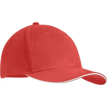 Kšiltovka Šestipanelová kšiltovka - TEKAPO, bílá/červená