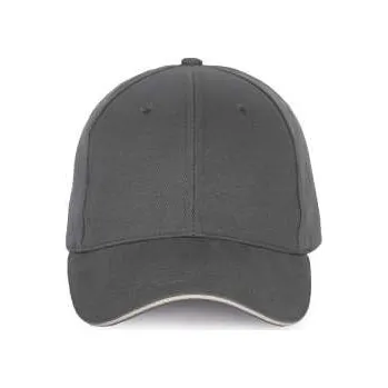 Čepice K-up Cap With Contrasting Sandwich Peak - 6&nbsp;panels, šedá (Charcoal)