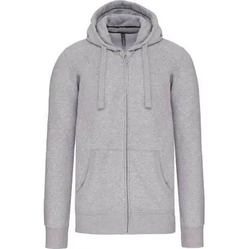 Pánská mikina Kariban Men's Full Zip Hooded Sweatshirt mikina, šedá (Ice Grey)