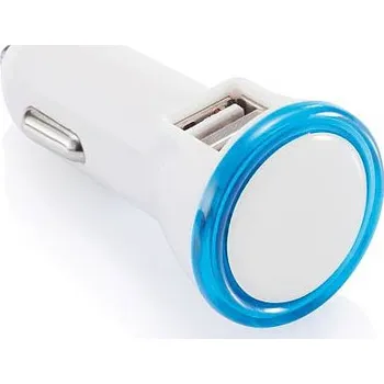 Výkonná autonabíječka s&nbsp;duálním portem, bílá, bílá