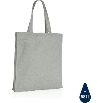 Taška s širokým dnem Impact ze 145g recykl. bavlny AWARE™, š, šedá