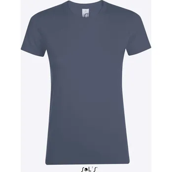 Dámské tričko Sol's Regent Women - Round Collar T-shirt, modrá (Blue Dusk)