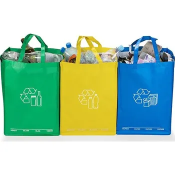 Odpadkový koš Tašky na třídění odpadů RECIDO, multicolor