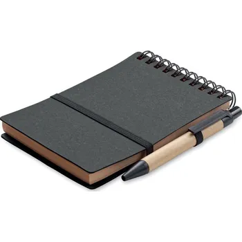 Zápisník Recyklovaný zápisník s propiskou - NOTIE, tmavě šedá