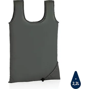 Skládací nákupní taška Impact ze 190T RPET AWARE™, antracito, černá