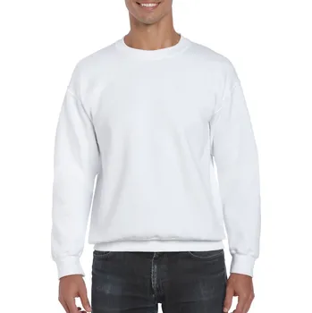 Pánská mikina Gildan Dryblend® Adult Crewneck Sweatshirt mikina, bílá (White)
