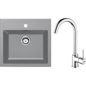 Tectonitový dřez FRANKE Set T102Š SID 610 šedá + FP 9000.031