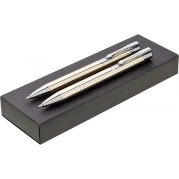 Sada kovové mechanické tužky a kuličkového pera ORIN box Pore - zlatá