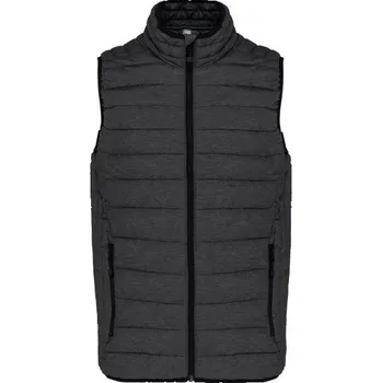 Pánská casual bunda Kariban Men’s Lightweight Sleeveless Fake Down Jacket, šedá (Dark Heather)