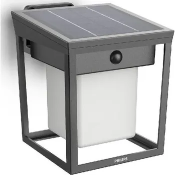 Venkovní osvětlení Philips Blaise UltraEfficient solární LED svítidlo se senzorem antracit, 1,5 W, 250/20 lm, 3000 K, šedá