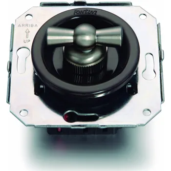 vypínač FONTINI by Font Barcelona Plastový vypínač Venezia hnědý/niklová klička - výprodej Barva: otočná klička nikl/hnědá, Typ tvaru: č.1 – Ovládá se z jednoho místa(klasický vypínač) 35 306 52 2