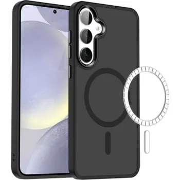 Pouzdro na mobilní telefon Prémiový pevný barevný kryt s MagSafe pro Samsung Galaxy S23 Barva: Černá