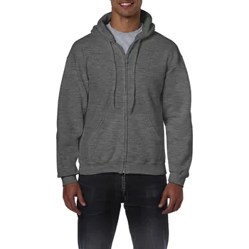 Pánská móda Gildan Heavy Blend™ Adult Full Zip Hooded Sweatshirt mikina, šedá (Dark Heather)
