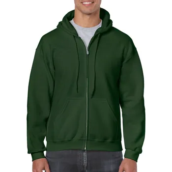 Oblečení a móda Gildan Heavy Blend™ Adult Full Zip Hooded Sweatshirt mikina, zelená (Forest Green)