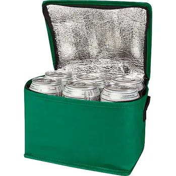Chladicí taška z recyklované netkané textilie na 6 plechovek, 4 l Spectrum, zelená