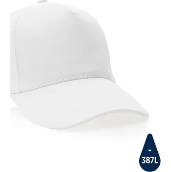 Čepice 5 dílná kšiltovka Impact z 280g recyklované bavlny AWARE™, b, bílá