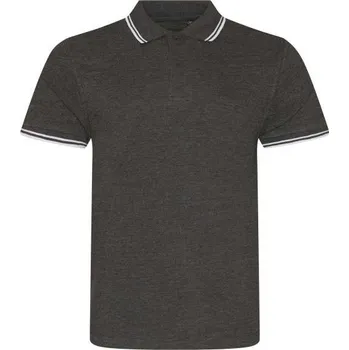 Pánská košile Just Polos Stretch Tipped Polo, šedá (Charcoal)