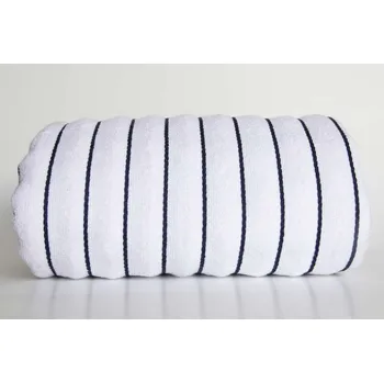 Olima Beach Striped Towel, bílá (White)